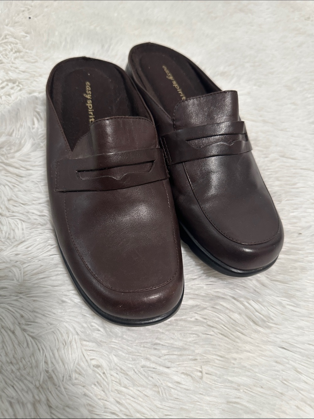 🥕 Easy Spirit Eselly Leather Loafer 7.5 Wide Width